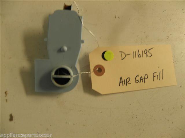 WHIRLPOOL HOBART KITCHEN AID DISHWASHER D-116195 D116195 FILL AIR GAP USED PART WHIRLPOOL HOBART KITCHEN AID DISHWASHER D-116195 D116195 FILL AIR GAP USED PART
